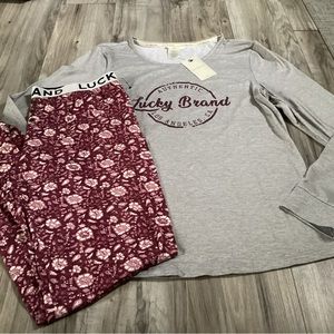 Women’s Lucky Brand pj set long sleeve long bottoms size M(NWT)